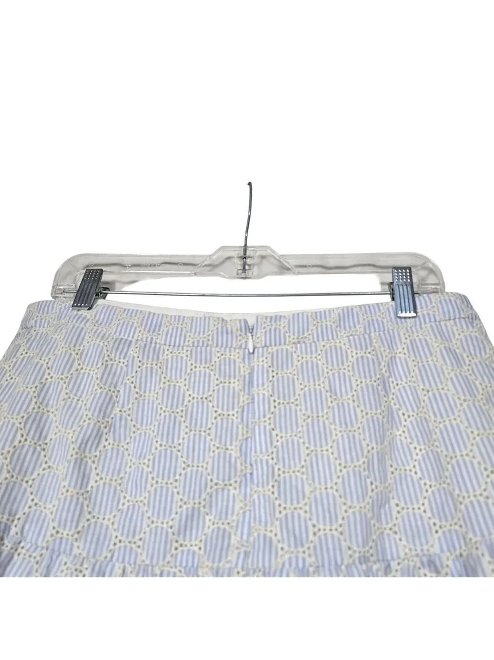 J. Crew Blue White Striped Skirt 10